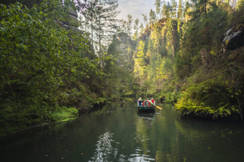 Kahnfahrt auf der oberen Schleuse