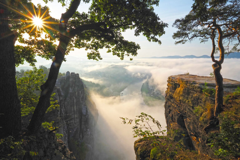 Blick von der Bastei nach Rathen