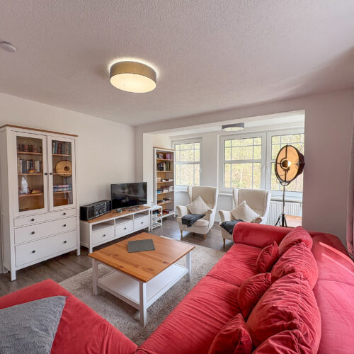 Wohnung Amsel - 1. OG Wohnzimmer mit Couchecke