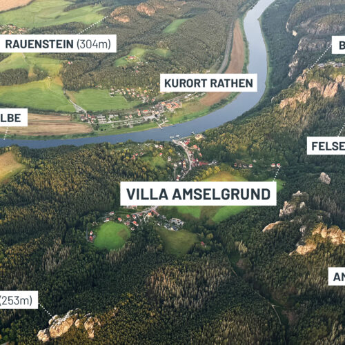 Lage der Villa Amselgrund